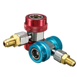 R134a AC Quick Connector Adapter Coupler with Low High HVAC 1 R134a AC Quick Connector Adapter Coupler with Low High HVAC
