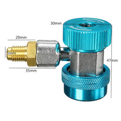 R134a AC Quick Connector Adapter Coupler with Low High HVAC 5 R134a AC Quick Connector Adapter Coupler with Low High HVAC - Image 5
