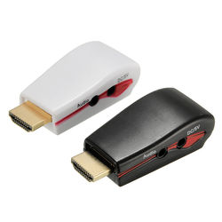 1080P HD Multimedia Interface Male to VGA Female Video Converter Adapter with USB Power Audio Cable 2