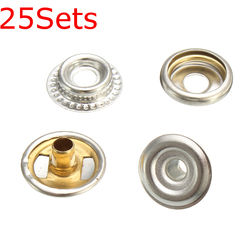 25Sets Stainless Steel Fastener Snap Press Stud Button Marine Set 100Pcs 1 25Sets Stainless Steel Fastener Snap Press Stud Button Marine Set 100Pcs