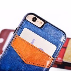 Card Holder PU Leather Shockproof Case For iPhone 7 5
