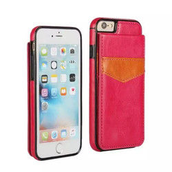 Card Holder PU Leather Shockproof Case For iPhone 7 7