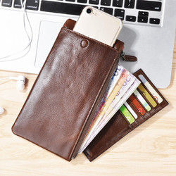 CaseMe Simple Vertical Zipper Multifunctional Card Slots Wallet Bag For 5.5 Inch Smartphone 2