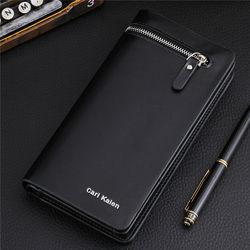 11 Card Slot SIM Card Slot Zipper Bag PU Leather Men Clutch Phone Wallet for Phone Under 5.5 inches 3