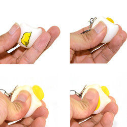 Squeeze Lazy Egg Yolk Stress Reliever Phone Bag Strap Pendent 4cm 2