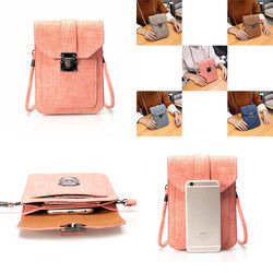Universal Women Mini Vertical PU Shoulder Bag Crossbody Wallet For Phone Under 6.3 Inch 1