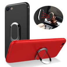 Bakeey?„? 360?° Adjustable Metal Ring Kickstand Magnetic Frosted Soft TPU Case for iPhone 6Plus 6sPlus