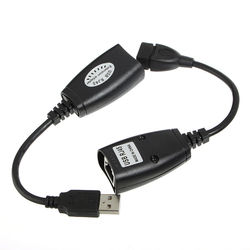 USB CAT5/CAT5E/6 RJ45 LAN EXTENSION ADAPTER CABLE 150ft 1