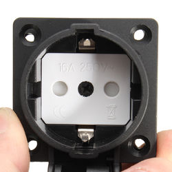 250V 16A German Standard Power Outlet Single Plug Waterproof Wall Socket 5 250V 16A German Standard Power Outlet Single Plug Waterproof Wall Socket - Image 5