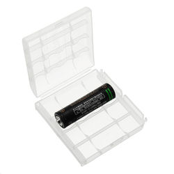 Palo Plastic Transparent White 4pcs AA AAA Battery Case Holder Storage Box 2
