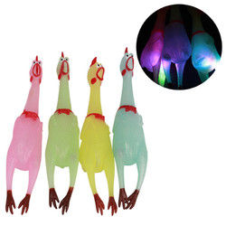 Squeeze Luminous Screaming Chicken Sound Toys Squeaker Stress Relievers Gift Random Color 2