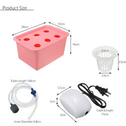 110V Hydroponic Grow Box 6 Holes DWC Hydroponic System Kit Indoor Water Planting Container 3 Colors 7 110V Hydroponic Grow Box 6 Holes DWC Hydroponic System Kit Indoor Water Planting Container 3 Colors - Image 7