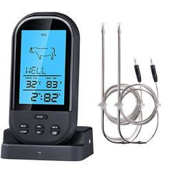 LCD Wireless Thermometer Barbecue Timer Digital Probe Cooking Thermometer Food Temperature Gauge 2
