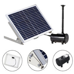 Solar Panel Powered Brushless Water Fountain Pump For Pond Garden Outdoor Submersible Kit 1