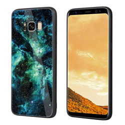 Bakeey Colorful Tempered Glass Back TPU Frame Case for Samsung Galaxy S8/S8Plus 1