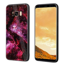 Bakeey Colorful Tempered Glass Back TPU Frame Case for Samsung Galaxy S8/S8Plus 5