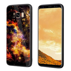 Bakeey Colorful Tempered Glass Back TPU Frame Case for Samsung Galaxy S8/S8Plus 6