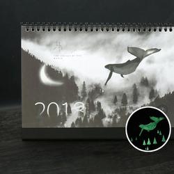 2018 Creative luminous calendar Large Desktop Paper Calendar Dual Daily Scheduler Table Planner 1