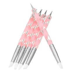5 X 2 Way Ball Styluses Dotting Tools Silicone Color Shaper Brushes Pen for Polymer Clay Pottery 4