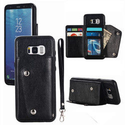 Bakeey Classic PU Leather Wallet Card Slots Bracket Protective Case for Samsung Galaxy S8 1