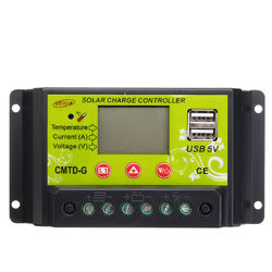 CMTD-G 10A 12V/24V LCD PWM Solar Charge Controller Dual USB Solar Panel Battery Regulator 2