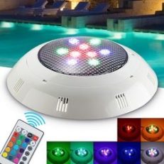 9W RGB Remote Control LED Swimming Pool Light Underwater Waterproof Night Light Atmostphere Light