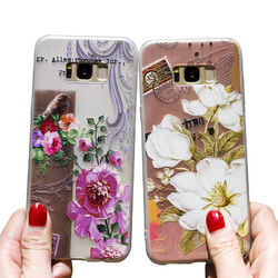 Bakeey 3D Relief Printing Flower & Birds Soft Protective Case for Samsung Galaxy S8 Plus 1