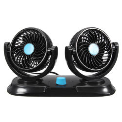 12V Adjustable Double 360 Degrees Mini Oscillating Fan Rotation Cooling Fan Air Conditioner 2