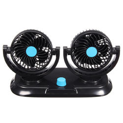 12V Adjustable Double 360 Degrees Mini Oscillating Fan Rotation Cooling Fan Air Conditioner 2 12V Adjustable Double 360 Degrees Mini Oscillating Fan Rotation Cooling Fan Air Conditioner - Image 2