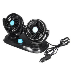 12V Adjustable Double 360 Degrees Mini Oscillating Fan Rotation Cooling Fan Air Conditioner 3 12V Adjustable Double 360 Degrees Mini Oscillating Fan Rotation Cooling Fan Air Conditioner - Image 3