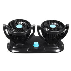 12V Adjustable Double 360 Degrees Mini Oscillating Fan Rotation Cooling Fan Air Conditioner 4 12V Adjustable Double 360 Degrees Mini Oscillating Fan Rotation Cooling Fan Air Conditioner - Image 4