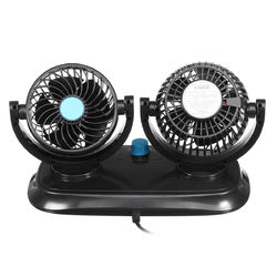 12V Adjustable Double 360 Degrees Mini Oscillating Fan Rotation Cooling Fan Air Conditioner 6 12V Adjustable Double 360 Degrees Mini Oscillating Fan Rotation Cooling Fan Air Conditioner - Image 6