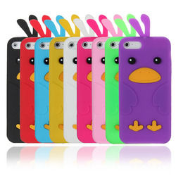 Colorful Cute Lovely Chick Shaped Soft Silicone Case For iPhone 5 1