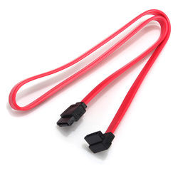 Right Angle To Straight SATA HDD Hard Driver Power Cable Red 2