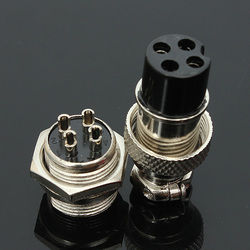 GX16-4 4-Pin 16mm Aviation Pug Male and Female Panel Metal Connector 1
