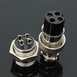 GX16-4 4-Pin 16mm Aviation Pug Male and Female Panel Metal Connector 1 GX16-4 4-Pin 16mm Aviation Pug Male and Female Panel Metal Connector
