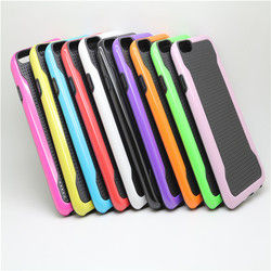 Double Color Small Blade TPU PC Back Case For iPhone 6 Random Delivery 1