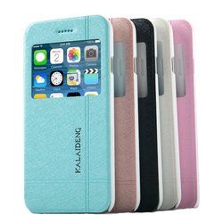 KLD Window View PU Leather Case For iPone 6 6s 2