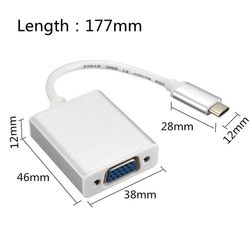 USB 3.1 Type-C Male To VGA Female Adpater Cable Converter 4 USB 3.1 Type-C Male To VGA Female Adpater Cable Converter - Image 4