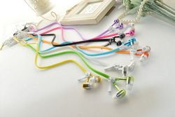 Wired Zipper Earphones Headset With Micro Luminous Light Glow in the Dark 1