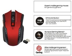 2400DPI Professional Gamer Optical 2.4Ghz Wireless Mouse 2