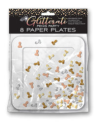 Glitterati Penis Party Plates - Pack of 8 1