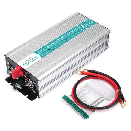 1500W DC12V to AC110V/220V Pure Sine Wave Power Inverter LED Display Off Grid 4