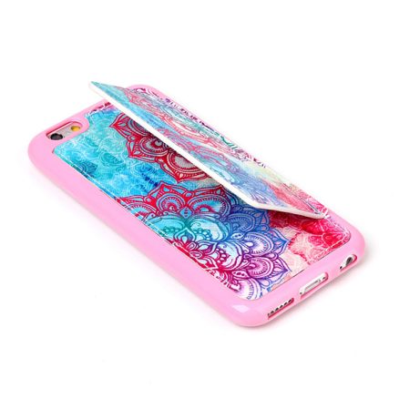 Fashion Pattern Flowers Creative Back Holder Protector Case For iPhone 6/6s Plus 5