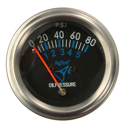 12V DC Automotive Electrical Mechanical Fuel Oil Pressure Gauge Black FG 1