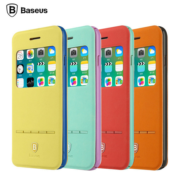 BASEUS Window View Bracket Case For iPhone 6 6S 1
