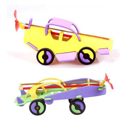 Rubber Powered Racing Car Plane Steamship Educational Toys 1