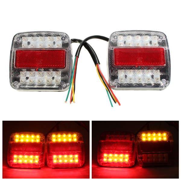 12V LED Caravan Truck Trailer Stop Rear Tail License Plate Indicator Lamp 2