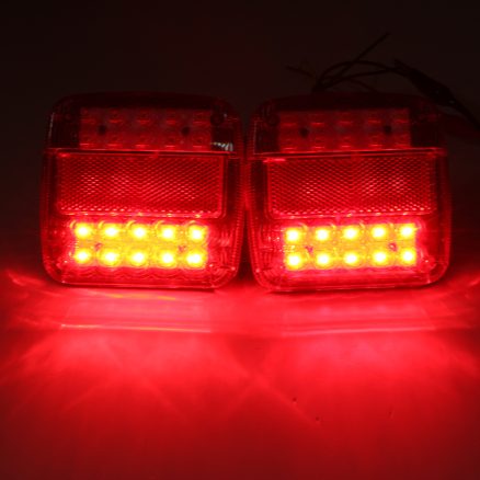 12V LED Caravan Truck Trailer Stop Rear Tail License Plate Indicator Lamp 4