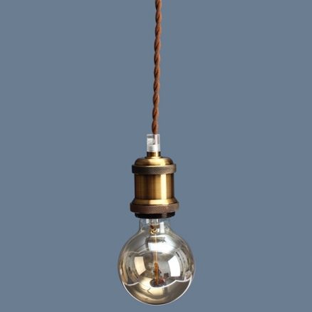 E26/E27 Retro Edison Copper Ceiling Pendent Light Base Bulb Cord Grip Holder Socket AC 110V-220V 3